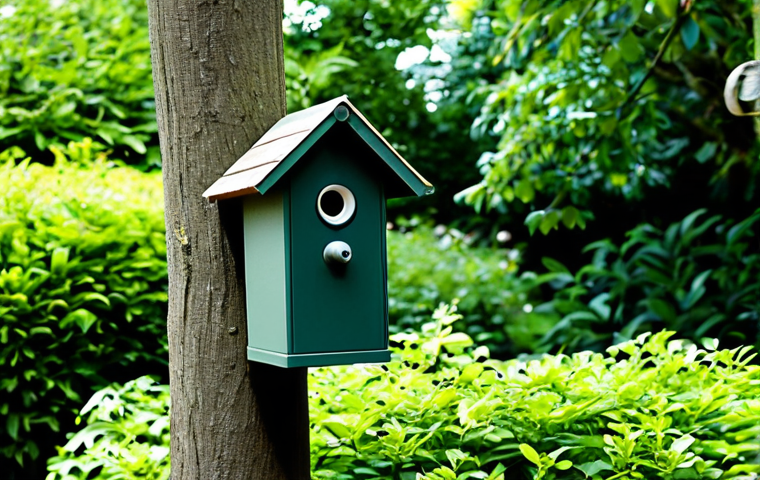 Camouflaged Security Camera**

"A security camera cleverly disguised as a birdhouse in a lush, traditional English garden, fully clothed, appropriate content, safe for work, perfect anatomy, natural proportions, professional photography, high quality, daytime setting, modest environment, well-formed hands, proper finger count, natural body proportions, professional, family-friendly."

**
