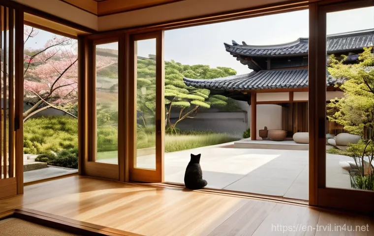 한옥 설계 시 유의사항 - **Prompt:** An inviting and cozy interior shot of a contemporary Hanok-style bedroom, designed for t...