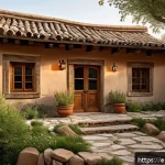 전통주택과 환경적인 조화 - A charming traditional countryside home built with locally sourced natural stone and timber, featuri...